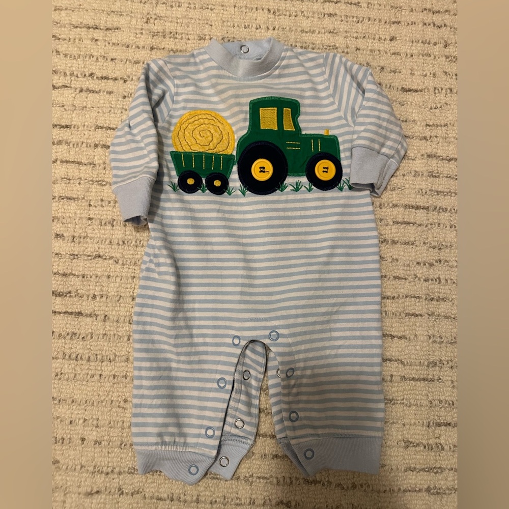 Bailey Boys tractor romper